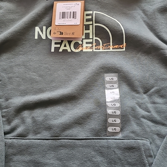 The North Face Womens Crewneck Pullover Hoodie Duck Green New - Picture 3 of 5